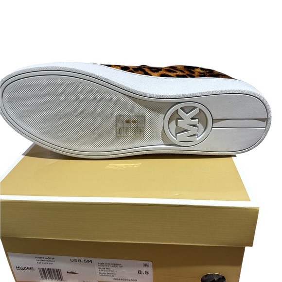 BNWT Michael Kors Scotty Cheetah Haircalf Print Low-Top Fashion Sneaker - - Picture 4 of 7